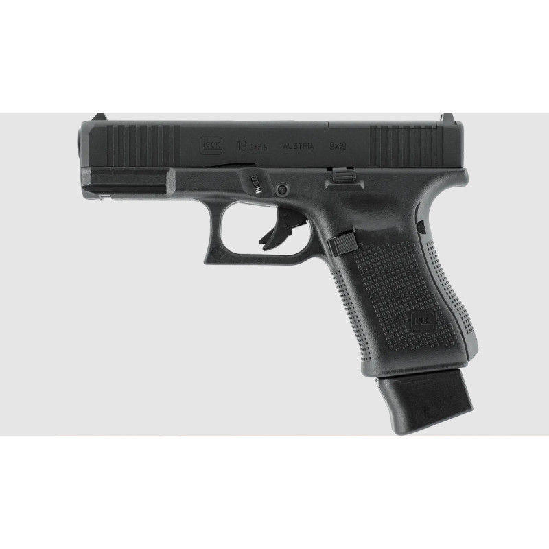 PIST GLOCK 19 GEN5 MOS BBS 6MM CO2 1J BLACK AVEC 4 INTERFACES
