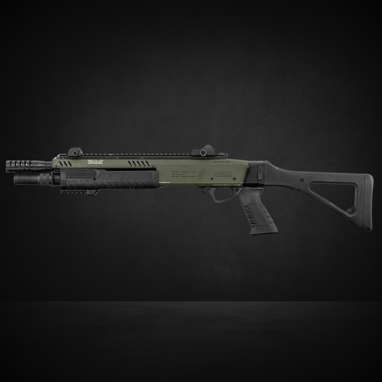 Réplique fusil à pompe FABARM STF12 Compact OD Gaz