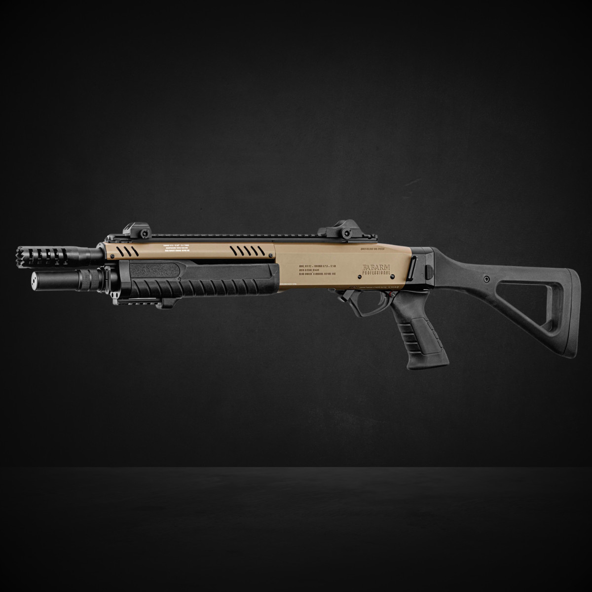 Réplique fusil à pompe FABARM STF12 Compact Dark Earth Gaz