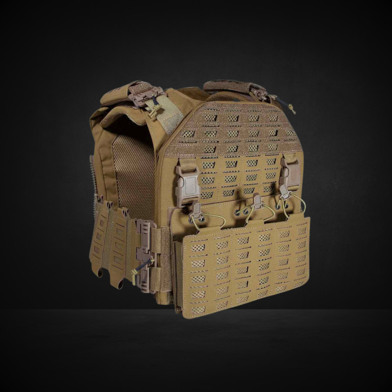 Gilet tactique porte-plaques Drake MK4 Coyote - Corso Tactical