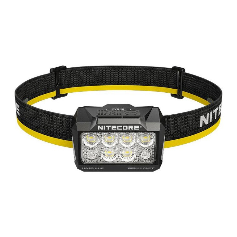 PACK LAMPE FRONTALE NITECORE AVEC BANDEAU NOIR SUPPLÉMENTAIRE HA27 UHE - 800Lm
