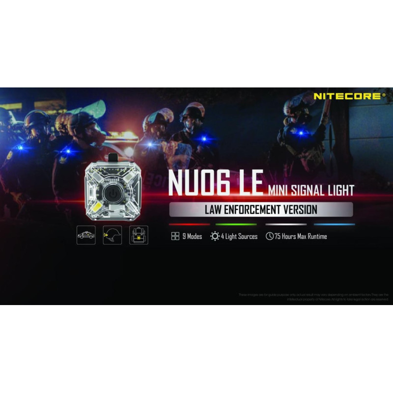 LAMPE DE POSITION NITECORE NU06LE 15 LUMENS 9 MODES LUMINEUX