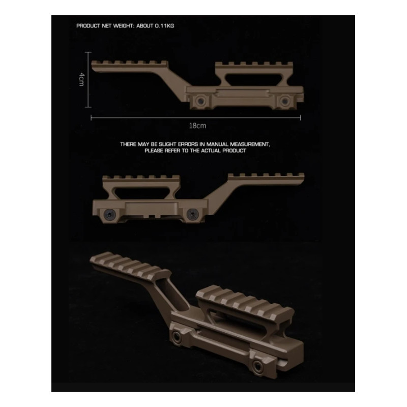 MONTAGE HYDRA T1, Low RIS / Guide rail - Black