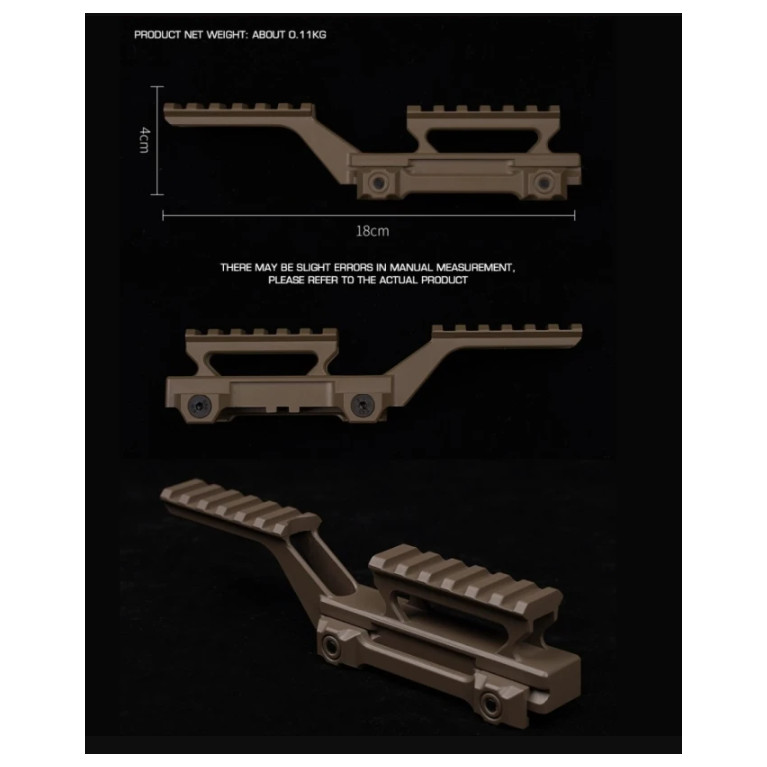 MONTAGE HYDRA T1, Low RIS / Guide rail - Black