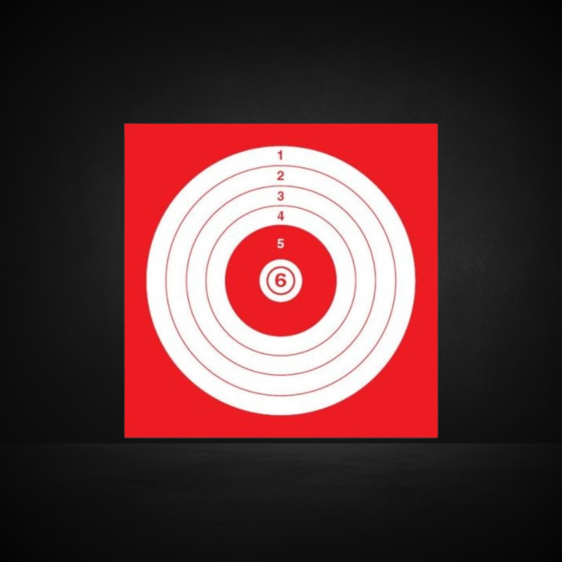 Cibles rouge 14X14 - A l'unité -