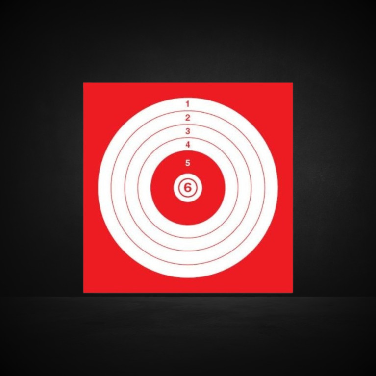 Cibles rouge 14X14 - A l'unité -