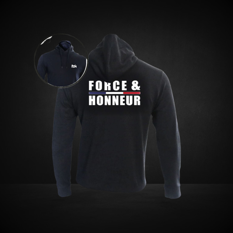 SWEAT SHIRT FORCE & HONNEUR FRANCE SUMMIT OUTDOOR NOIR