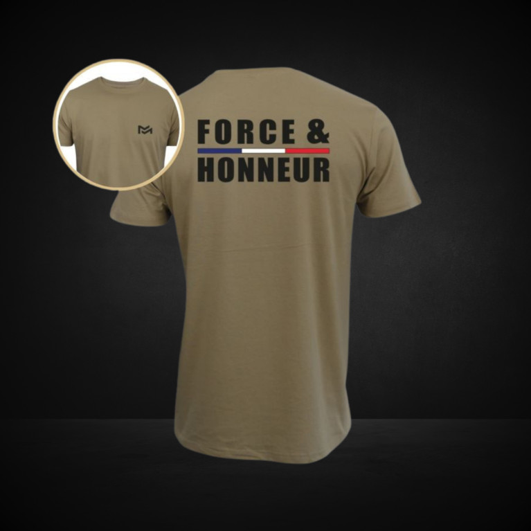 T-shirt Force & Honneur Liseré Coyote