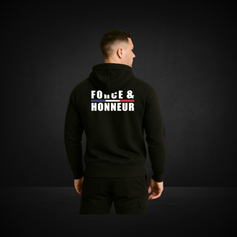 SWEAT SHIRT FORCE & HONNEUR FRANCE SUMMIT OUTDOOR NOIR