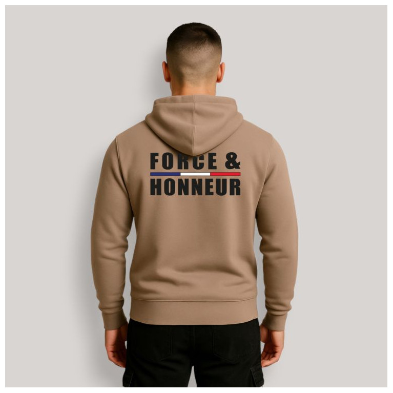 SWEAT SHIRT FORCE & HONNEUR FRANCE SUMMIT OUTDOOR MOKA