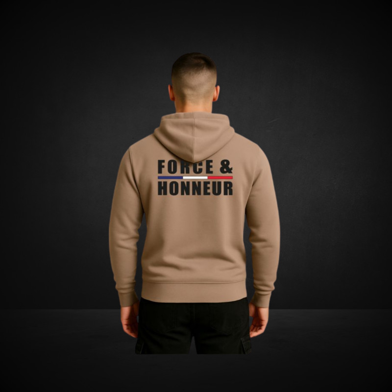 SWEAT SHIRT FORCE & HONNEUR FRANCE SUMMIT OUTDOOR MOKA