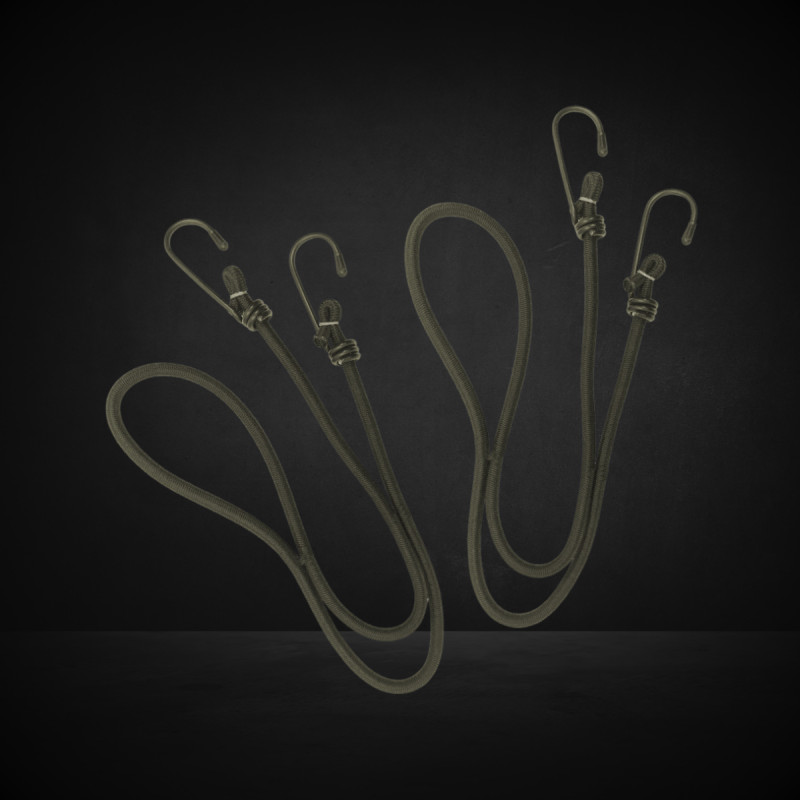 Lot/2 sandows EXPÉDITION L. 75 cm x Ø 6 mm vert olive