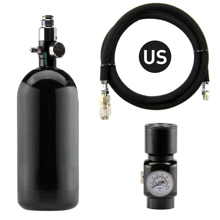 Pack complet  US bouteille 0,8L + preset + régulateur HPA + ligne renforcée