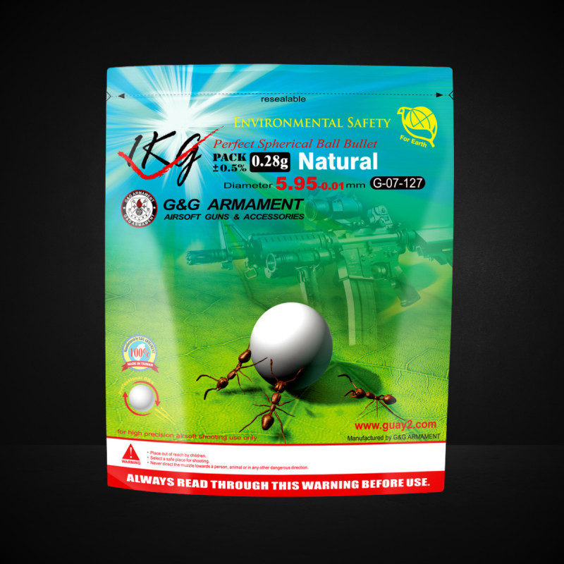 BILLES BIO 0.28G BLANCHES EN SACHET DE 1KG