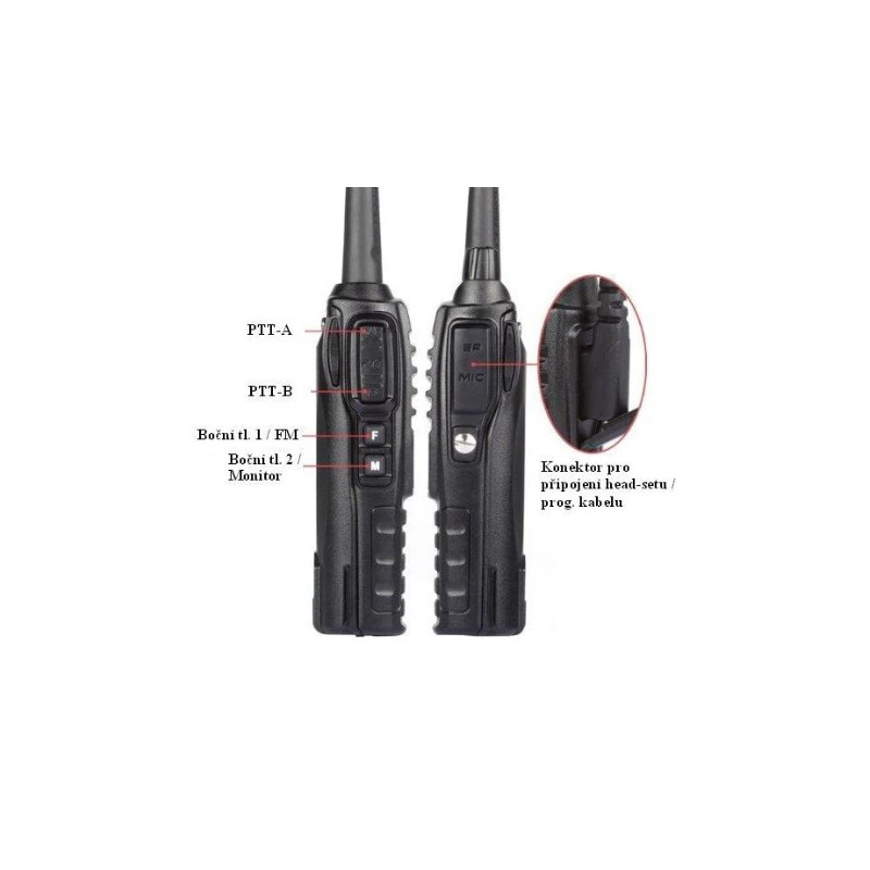 Baofeng UV-82 HP 8W (VHF,UHF) Radio - Black