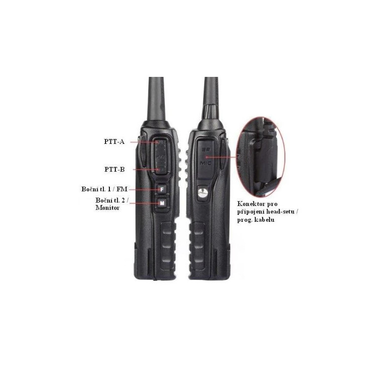 Baofeng UV-82 HP 8W (VHF,UHF) Radio - Black