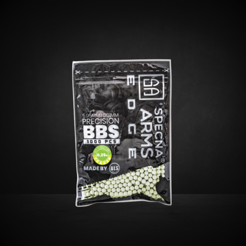 BILLES BIO 0.25G TRACANTES VERTES EDGE EN SACHET DE 1000 PCS