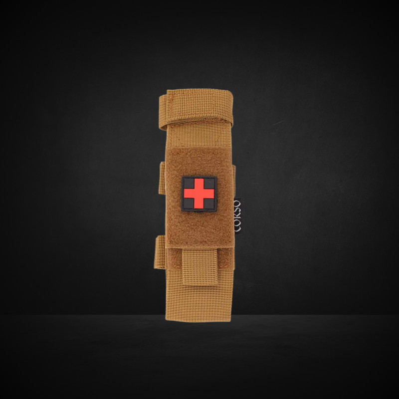 Pochette porte-tourniquet et ciseaux MOLLE Coyote - Corso Tactical