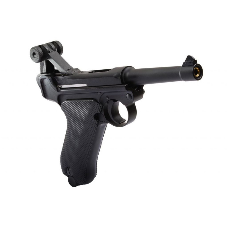 PISTOLET GAZ LUGER P08 WE 4" NOIR