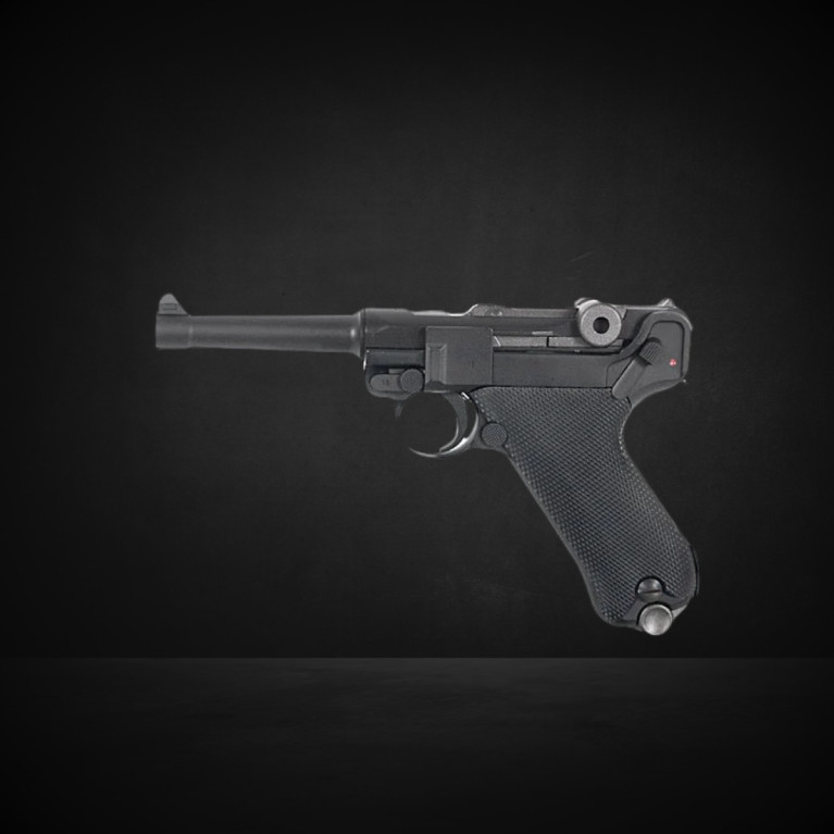 PISTOLET GAZ LUGER P08 WE 4" NOIR